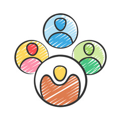 diversity icon, diversity vector illustration-simple illustration of diversity, perfect for diversity logos and icons