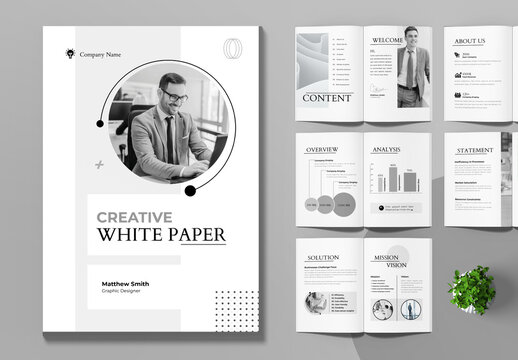 Creative White Paper Template Layout