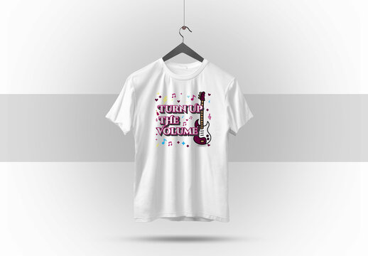 Creative Music Themed T Shirt Design Layout