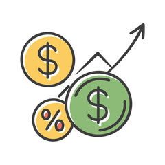 dividend yield icon, dividend yield vector illustration-simple illustration of dividend yield, perfect for dividend yield logos and icons
