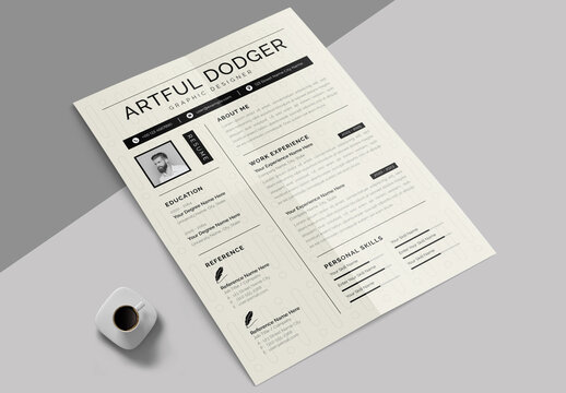 Modern Resume Template Layout