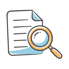 document with magnifier icon, document with magnifier vector illustration-simple illustration of document with magnifier, perfect for document with magnifier logos and icons