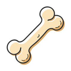 dog bone icon, dog bone vector illustration-simple illustration of dog bone, perfect for dog bone logos and icons