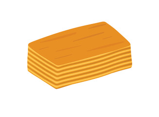 Kue lapis legit is indonesian sweet butter cake bakery vector illustration