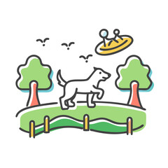 dog park icon, dog park vector illustration-simple illustration of dog park, perfect for dog park logos and icons