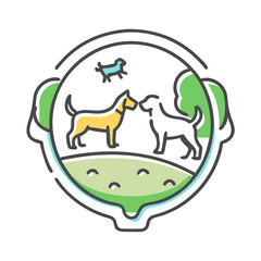 dog park icon, dog park vector illustration-simple illustration of dog park, perfect for dog park logos and icons