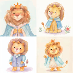 Cute Animal Illustration Pack | Lion King Clipart Bundle

