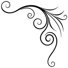 Flourish-corner-swirls  vector design with decorative swirls for creative digital use.