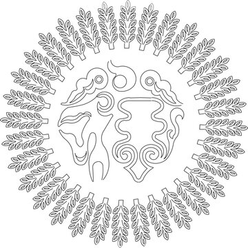 recommend clip art: vector illustration silhouette sketch design decoration ornament mandala rosette