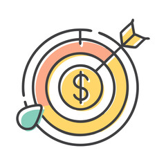financial goal icon, financial goal vector illustration-simple illustration of financial goal, perfect for financial goal logos and icons