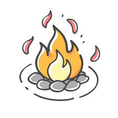 fire pit icon, fire pit vector illustration-simple illustration of fire pit, perfect for fire pit logos and icons