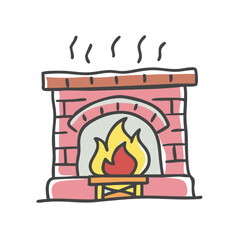 fireplace icon, fireplace vector illustration-simple illustration of fireplace, perfect for fireplace logos and icons
