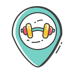 fitness center icon, fitness center vector illustration-simple illustration of fitness center, perfect for fitness center logos and icons