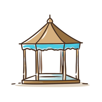 recommend clip art: gazebo icon, gazebo vector illustration-simple illustration of gazebo, perfect for gazebo logos and icons