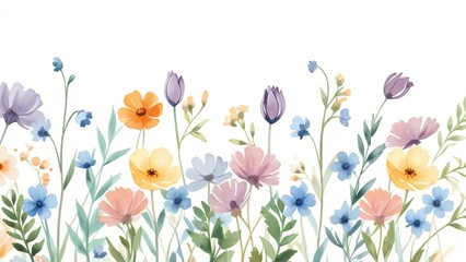 flores estilo acuarela.