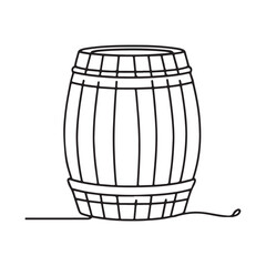 Classic Barrel Illustration Seamless Line Art Suitable For Branding