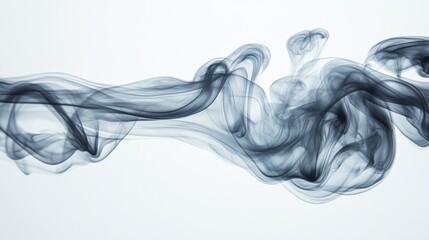 Fototapeta premium Abstract Grey Smoke Swirls on White Background