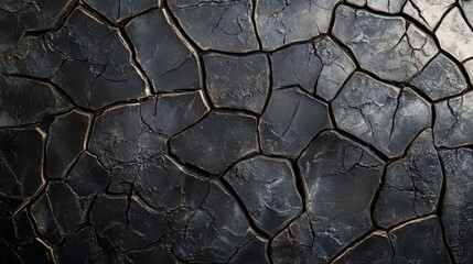 Dark Cracked Earth Texture Background