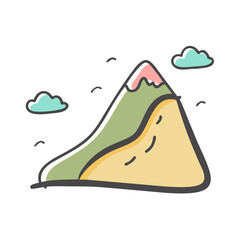 hill icon, hill vector illustration-simple illustration of hill, perfect for hill logos and icons