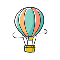 Fototapeta premium hot air balloon icon, hot air balloon vector illustration-simple illustration of hot air balloon, perfect for hot air balloon logos and icons