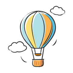 Obraz premium hot air balloon icon, hot air balloon vector illustration-simple illustration of hot air balloon, perfect for hot air balloon logos and icons