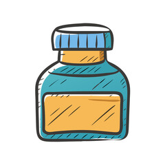 ink bottle icon, ink bottle vector illustration-simple illustration of ink bottle, perfect for ink bottle logos and icons