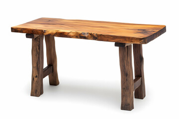Chunky Legged Wooden Desk in Sharp Focus for Minimalist Design