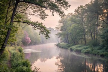 Calm River in Stylized Nature
