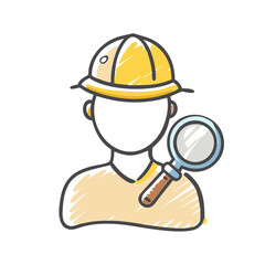 inspector icon, inspector vector illustration-simple illustration of inspector, perfect for inspector logos and icons