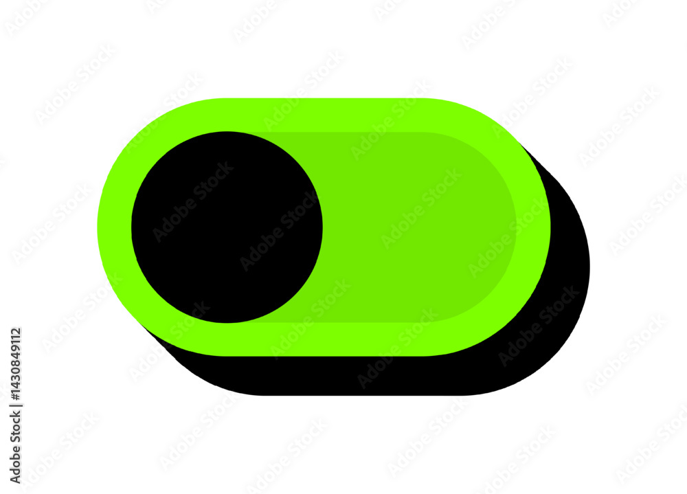 Poster on off toggles switch buttons vector set. modern web and mobile app switch button interface elements