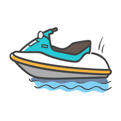 Naklejka premium jet ski icon, jet ski vector illustration-simple illustration of jet ski, perfect for jet ski logos and icons
