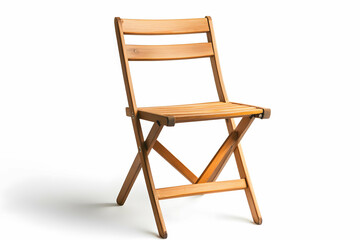 Simple Folding Chair Design Highlighted in Sharp Focus and Isolation