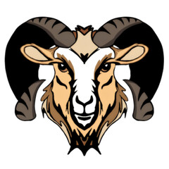 vector illustration of a goat or sheep
