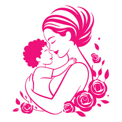 Cute Mother’s Day Greeting Card Design – Vector EPS