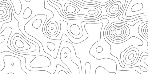 Abstract topographic contours map background, wave paper curved reliefs abstract background. geographic line map Modern design with black with topographic wavy pattern design. vector.	
