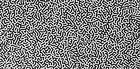 Diffusion reaction seamless vector pattern. Natural seamless line pattern. Linear design with biological shapes. Reaction-diffusion or truing pattern formation. abstract truing organic wallpaper.