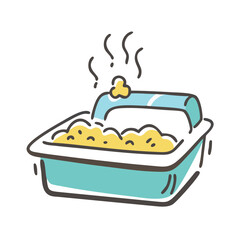 litter box icon, litter box vector illustration-simple illustration of litter box, perfect for litter box logos and icons