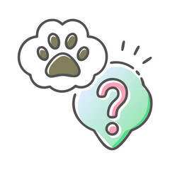 lost pet icon, lost pet vector illustration-simple illustration of lost pet, perfect for lost pet logos and icons