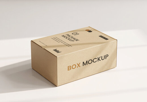 Cardboard Box Packaging Mockup