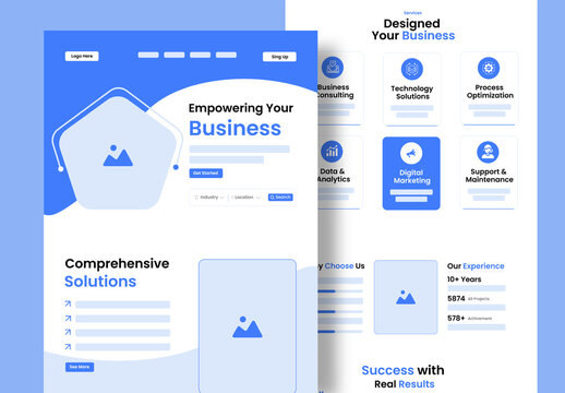Corporate Website Wireframe Design Template