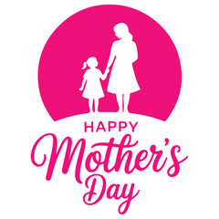 Cute Mother’s Day Greeting Card Design – Vector EPS