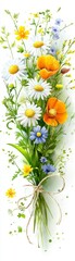Watercolor Wildflower Bouquet