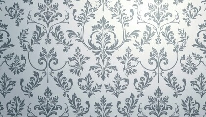Subtle gray damask pattern with a subtle sheen, perfect for backgrounds , contemporary, abstract, fabric