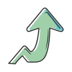 rising arrow icon, rising arrow vector illustration-simple illustration of rising arrow, perfect for rising arrow logos and icons