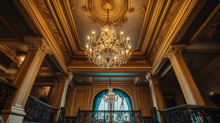 Obraz premium Opulent Grandeur: A Glimpse into Gilded Interior