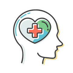 mental health care icon, mental health care vector illustration-simple illustration of mental health care, perfect for mental health care logos and icons