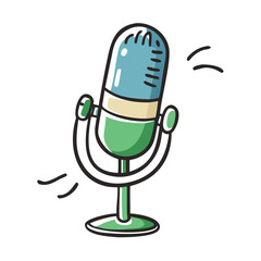 microphone icon, microphone vector illustration-simple illustration of microphone, perfect for microphone logos and icons
