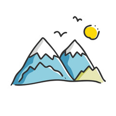 mountain view icon, mountain view vector illustration-simple illustration of mountain view, perfect for mountain view logos and icons