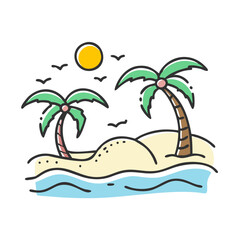 oasis icon, oasis vector illustration-simple illustration of oasis, perfect for oasis logos and icons