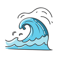 ocean wave icon, ocean wave vector illustration-simple illustration of ocean wave, perfect for ocean wave logos and icons